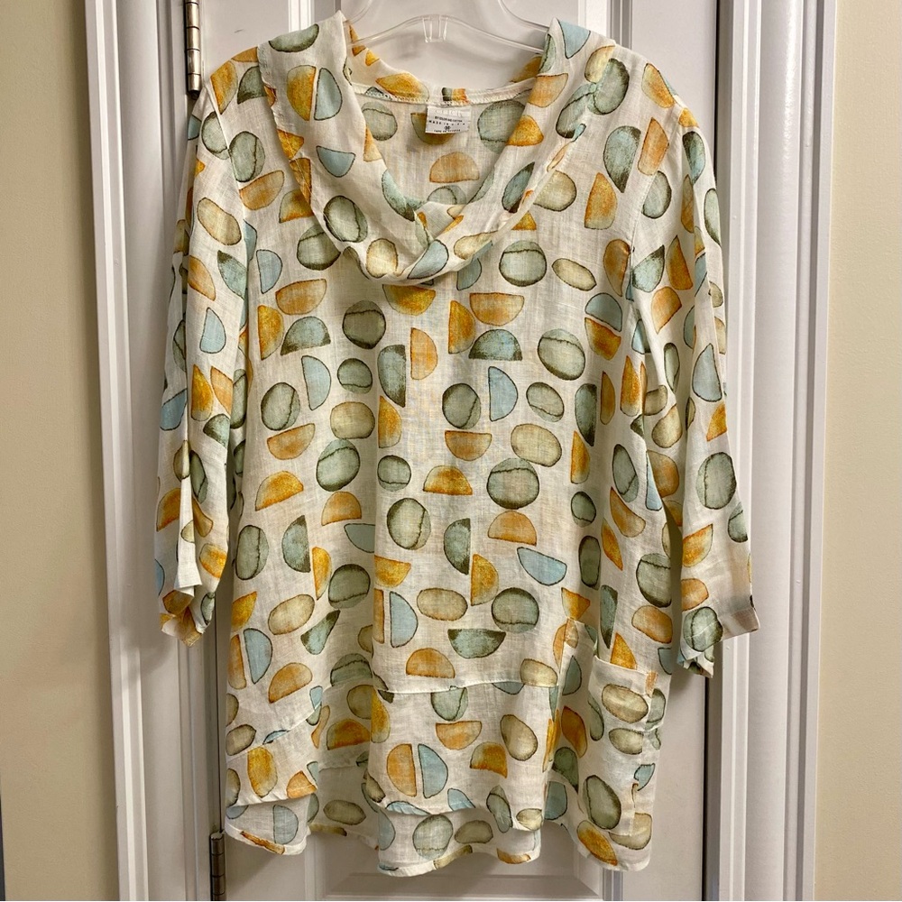 Click Stylish Women’s Linen Top Sz M